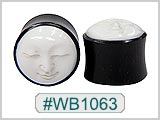 WB1063, Carved Face Horn Plugs THUMBNAIL