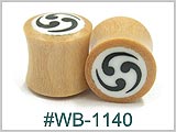 WB1140 Wood Plugs Tri-swirl THUMBNAIL