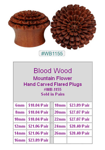 WB1155 Blood Wood Mountain Flower Plugs MAIN