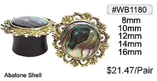 #WB1180, Abalone Shell Ear plug MAIN