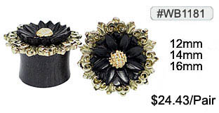 #WB1181, Flower Gold Plated Motif MAIN