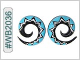 WB2036 Painted Carved Horn Ear Style THUMBNAIL