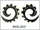 WB2037, Black Wood Spirals with Inlay THUMBNAIL