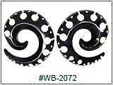 WB2072, Black Wood Spirals with Inlay THUMBNAIL