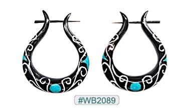 WB2089 Horn Pin Earring - Pair MAIN