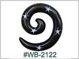 WB2122, Plastic Spiral Blue  & White Stars THUMBNAIL