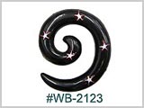 WB2123, Plastic Spiral  White Stars THUMBNAIL