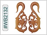 WB2132 Carved Wood Ear Style THUMBNAIL