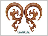 WB2164 Carved Filigree Sabo Wood Ear Style THUMBNAIL