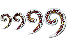 WB2831 Colorful White Ear Swirl THUMBNAIL