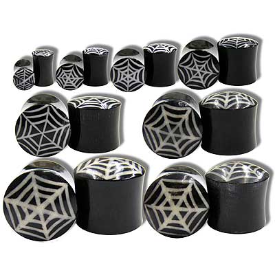 WB3700 Horn with Bone Spider Web Inlay plugs MAIN