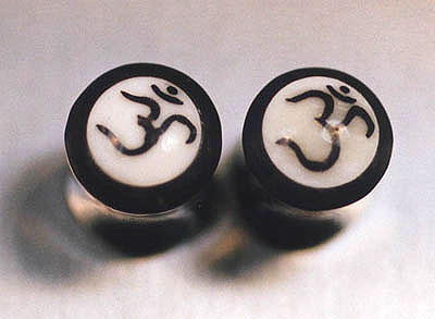 WB3801 Horn with Bone Ohm Inlay Plugs Pairs MAIN
