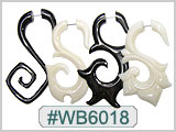 WB6018 Horn and Bone Ear Gauges for 14G Hole Earrings THUMBNAIL