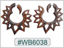 #WB6038 - Mayan Wooden Tribal Earring THUMBNAIL