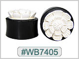 WB7405 Carved Flower, Bone and Horn Plugs THUMBNAIL