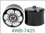 WB7425, Iron Wood Plugs with Mother-of-Pearl Inlay THUMBNAIL