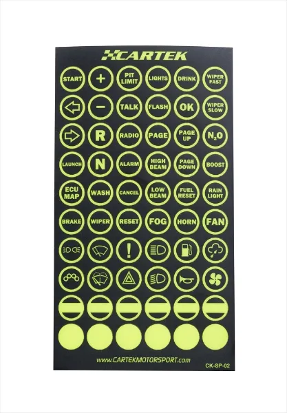 UV Sticker sheet for Wireless Control System MAIN