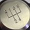 RK7A-L height-adjustable shift knob with leather covering and engraved shift pattern SWATCH