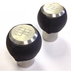 RK7A-L height-adjustable shift knob with leather covering and engraved shift pattern MAIN