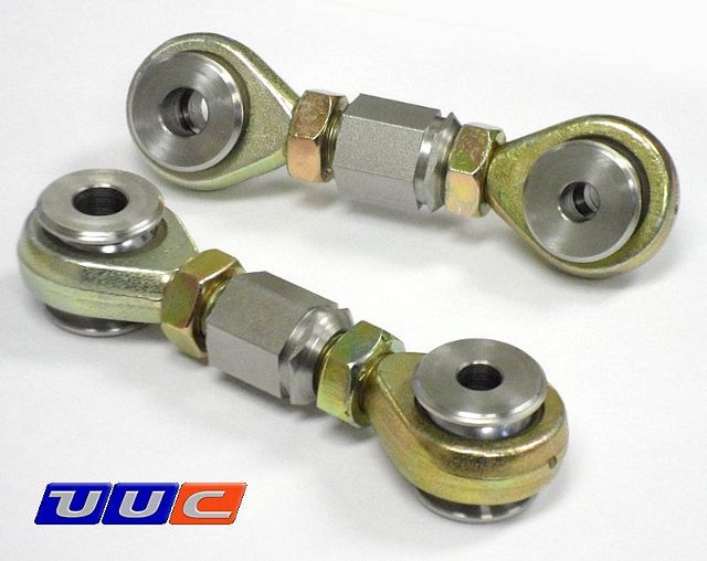 PAIR (2) rear swaybar links (center adjust) for adjustable swaybars for E46 3-series THUMBNAIL