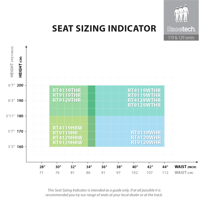 Racetech RT9129 Advanced Race Seat SWATCH