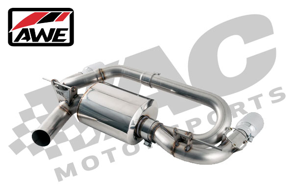 AWE Tuning Axle Back Exhaust with 102mm Chrome Silver Tips, BMW F22 M235i/M240i SWATCH