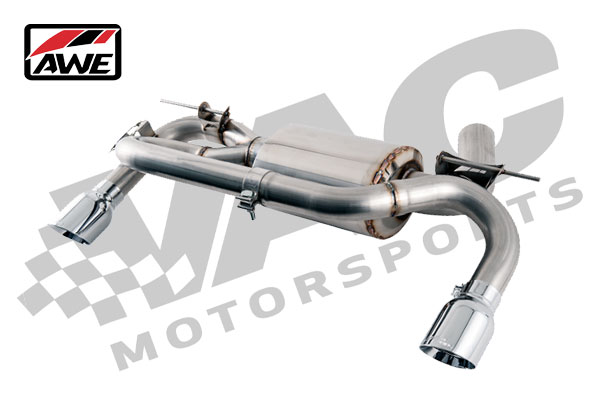 AWE Tuning Axle Back Exhaust with 102mm Chrome Silver Tips, BMW F22 M235i/M240i MAIN