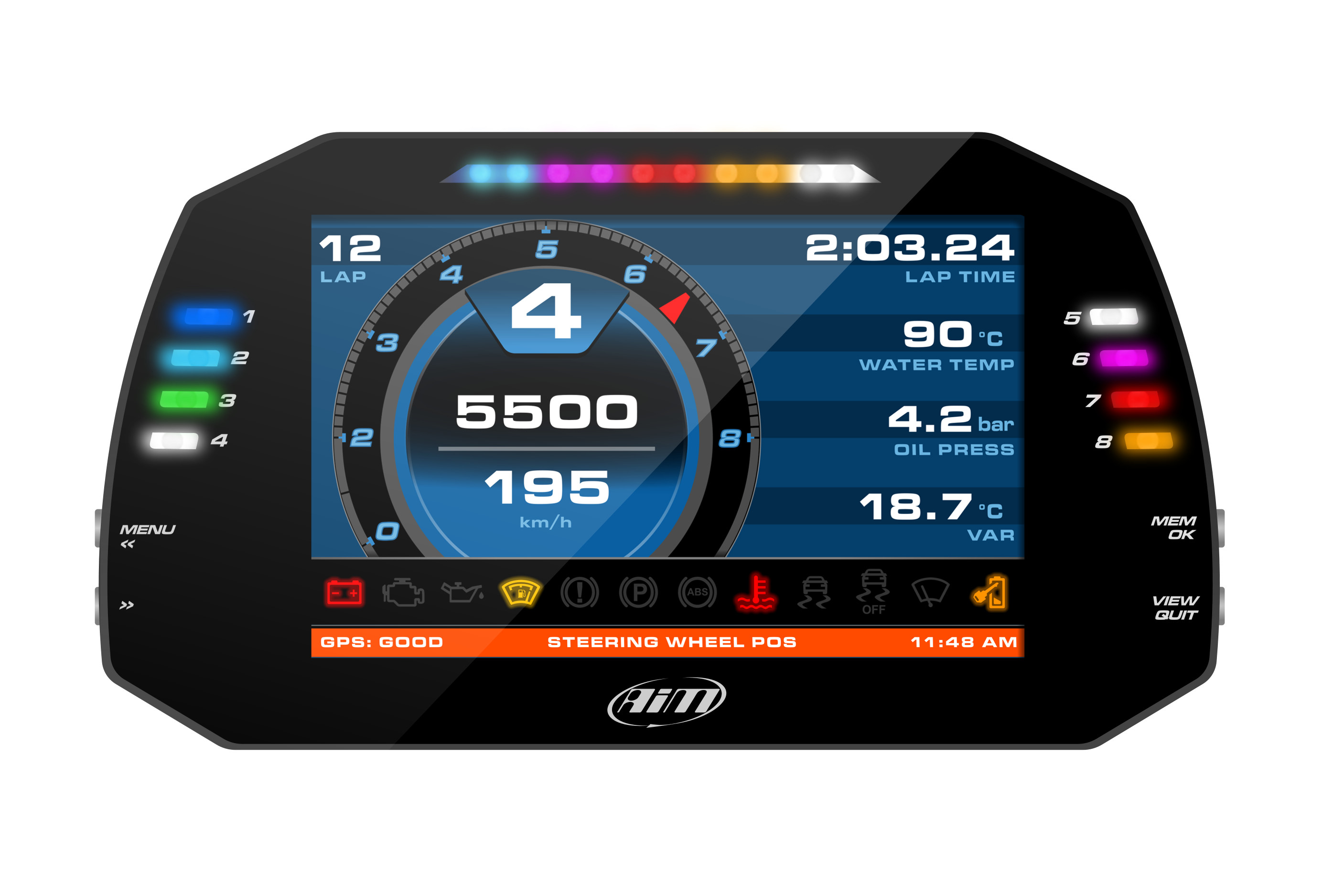 AiM Sportline MXG Race Dash and Data logger SWATCH