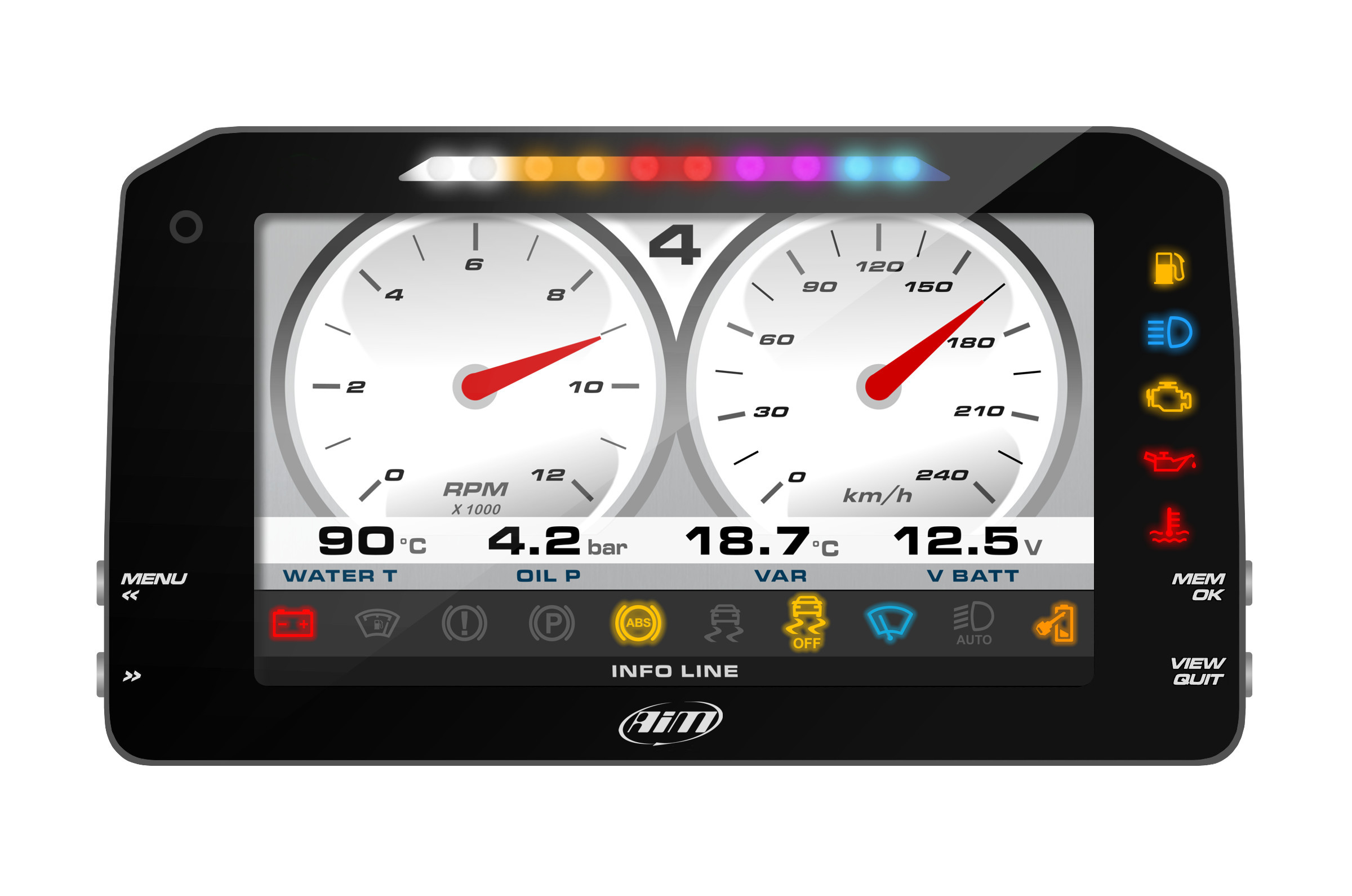 AiM Sportline MXP Race Dash and Data logger SWATCH