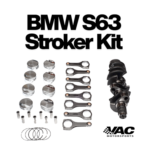VAC Motorsports BMW S63 4.8L Stroker Kit featuring 4340 billet crankshaft, CP-Carrillo forged pistons, and forged connec MAIN