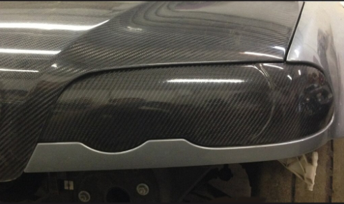 RHR Performance Carbon Fiber Headlight Blanks, BMW E46 SWATCH