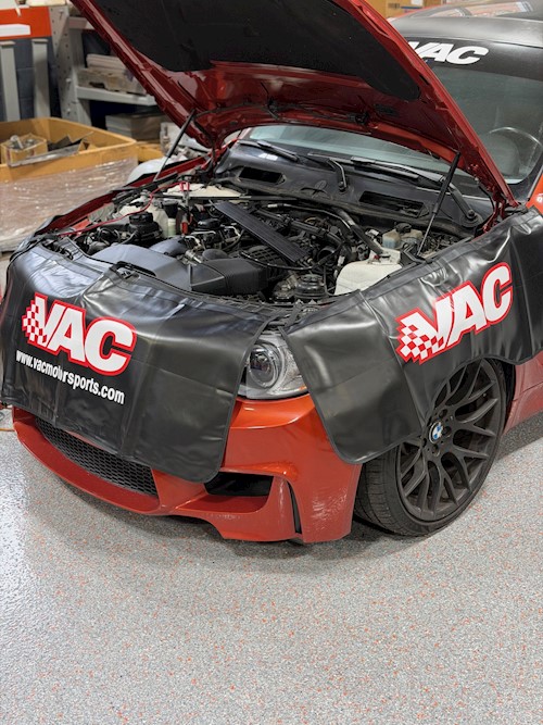 Automotive fender protection mat set — durable vinyl with strong magnetic backing THUMBNAIL