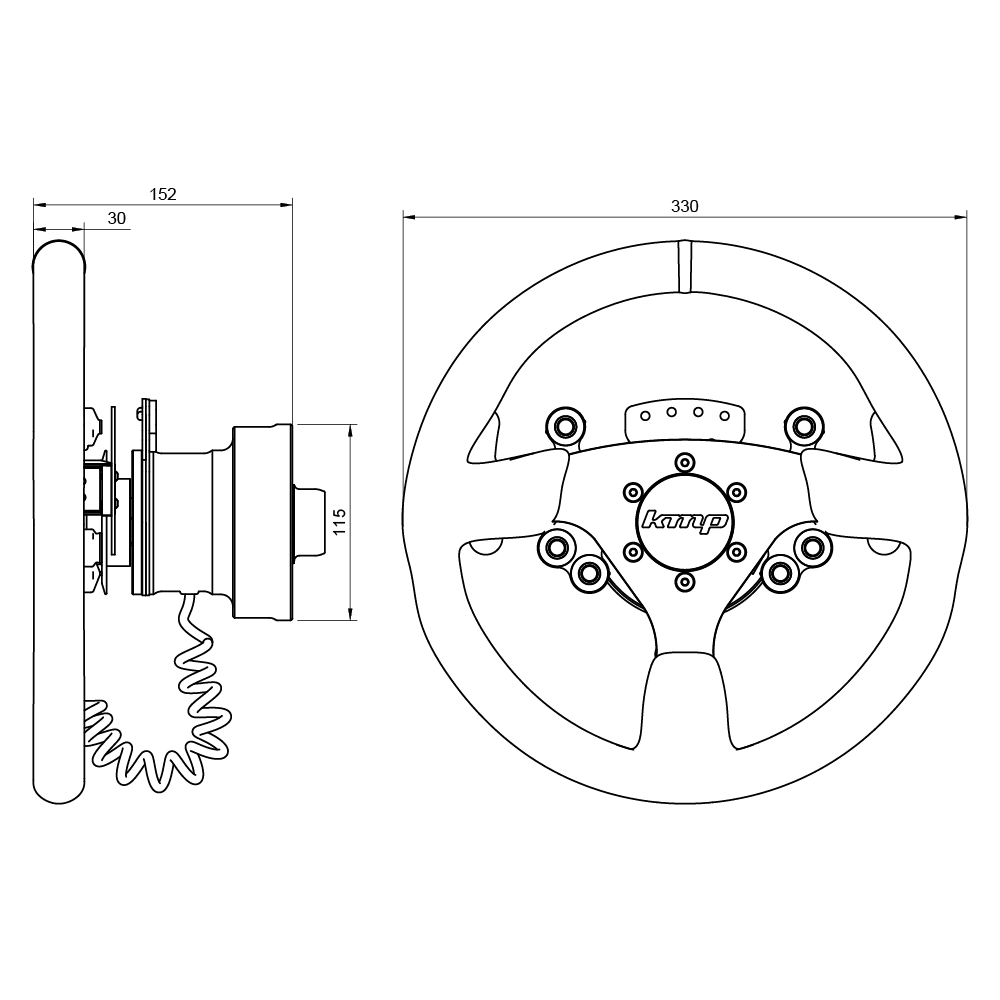 KMP Racing Wheel,  Porsche 991/981 SWATCH