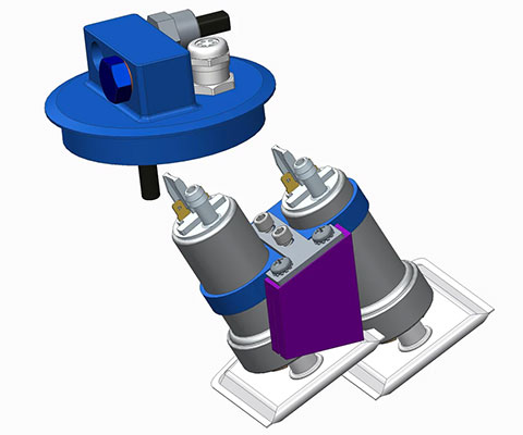 Rally Road Dual Fuel Pump Hanger, BMW E36 SWATCH