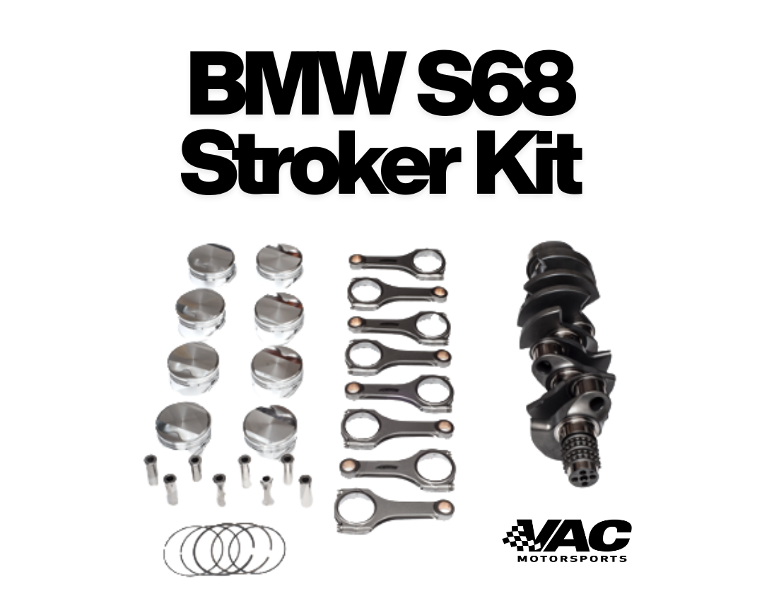 VAC Motorsports BMW S68 4.8L Stroker Kit featuring 4340 billet crankshaft, CP-Carrillo forged pistons, and forged connec THUMBNAIL