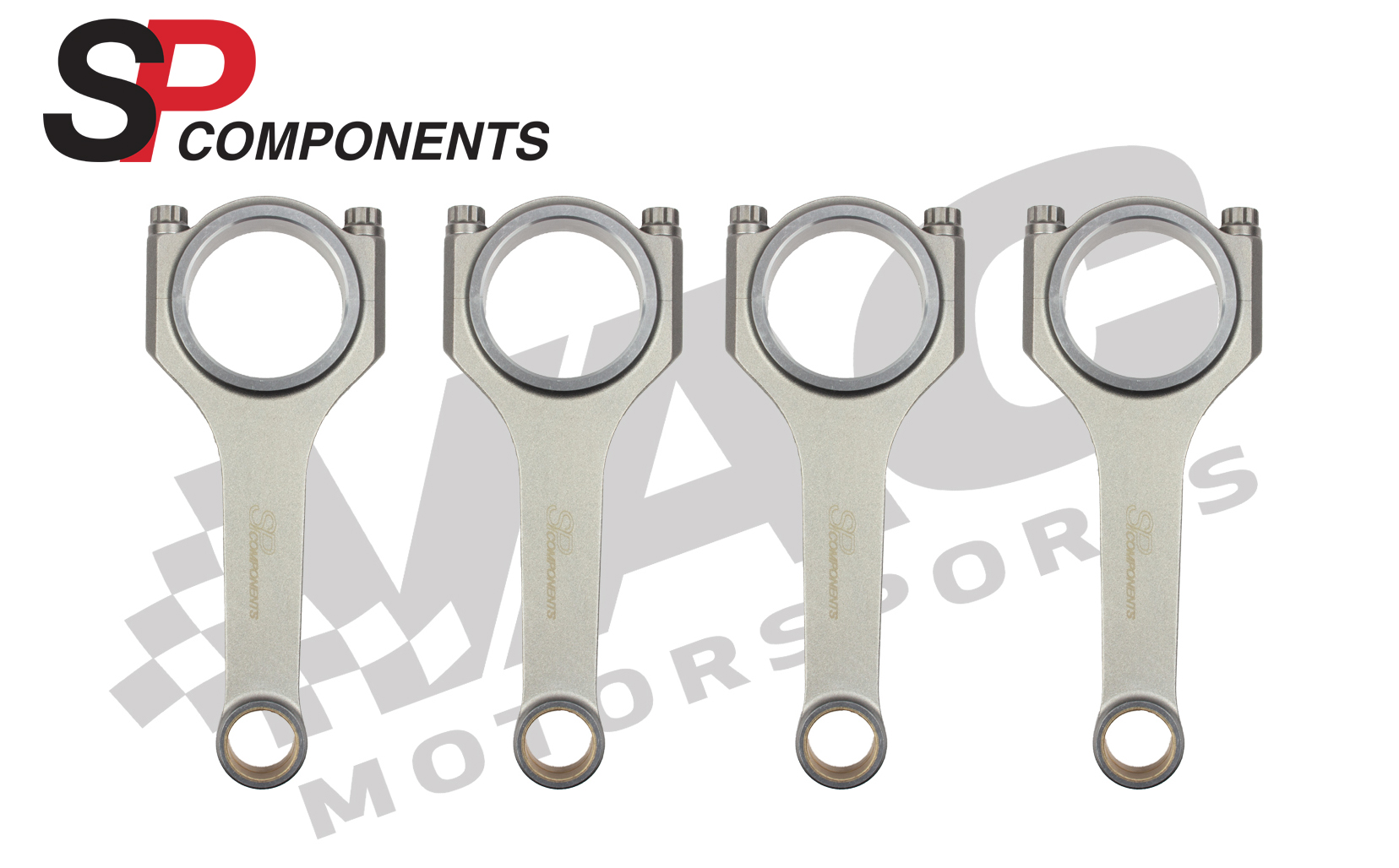 SP Components Forged Connecting Rod Set for BMW B48 engines, set of 4 connecting rods shown MAIN