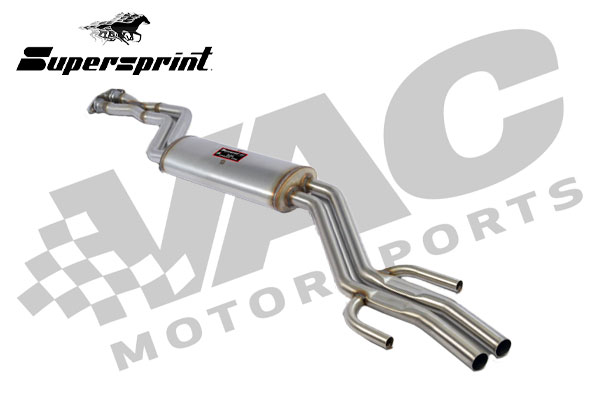 Supersprint Racing Center Resonator & "X-Pipe", Stainless, BMW E30 M3 SWATCH