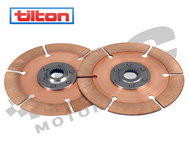 Tilton 7.25" Clutch Disc Set, 2 Discs, Metallic, 29mm x 10 Spline THUMBNAIL