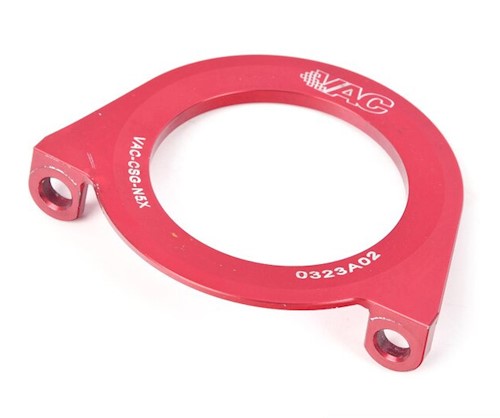 Close-up of VAC Motorsports billet aluminum crank seal guard – BMW N52 N54 N55 S55 fitment MAIN