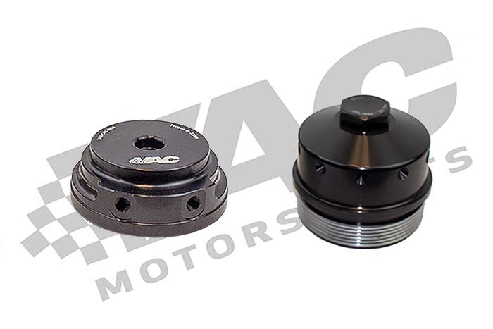 VAC Motorsports Billet Oil Filter Lid w/Sensor Ports, BMW M50/M52/M54/S50/S52/S50B30/S50B32/S54 THUMBNAIL