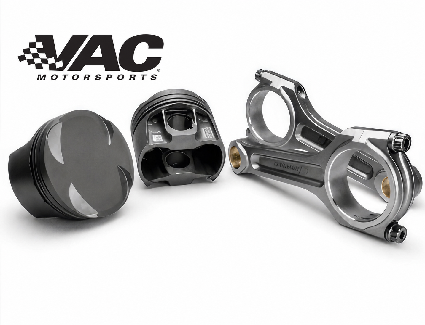 Supertech BMW S58 forged pistons and forged connecting rods with ARP rod bolts for high-performance BMW S58 engine build THUMBNAIL