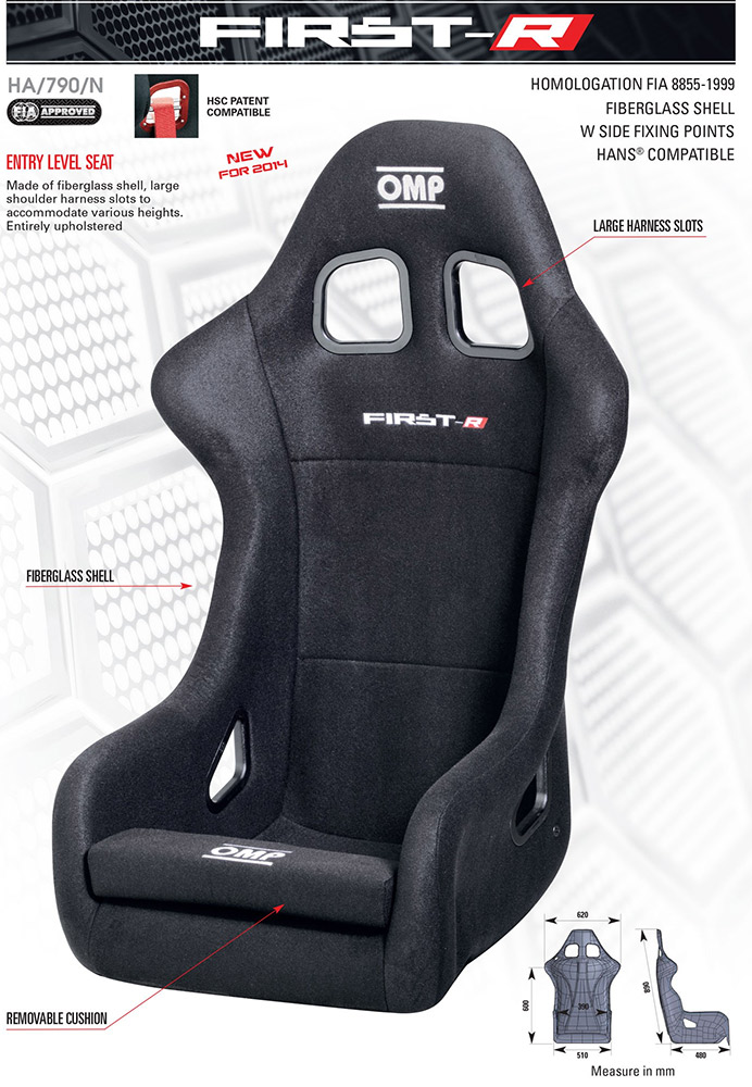 OMP First-R Racing Seat SWATCH