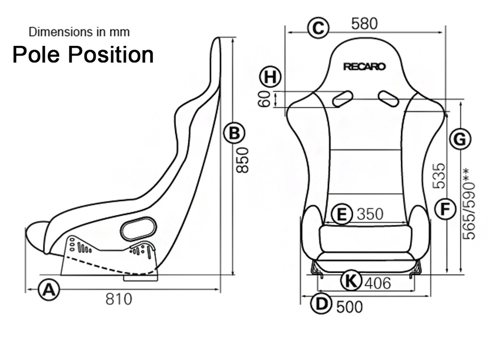 Recaro - Pole Position N.G. Fiberglass Race Seat SWATCH