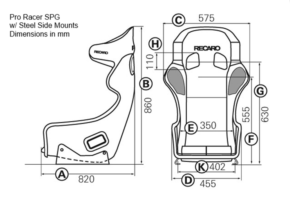 Recaro - Pro Racer HANS Fiberglass Race Seat SWATCH