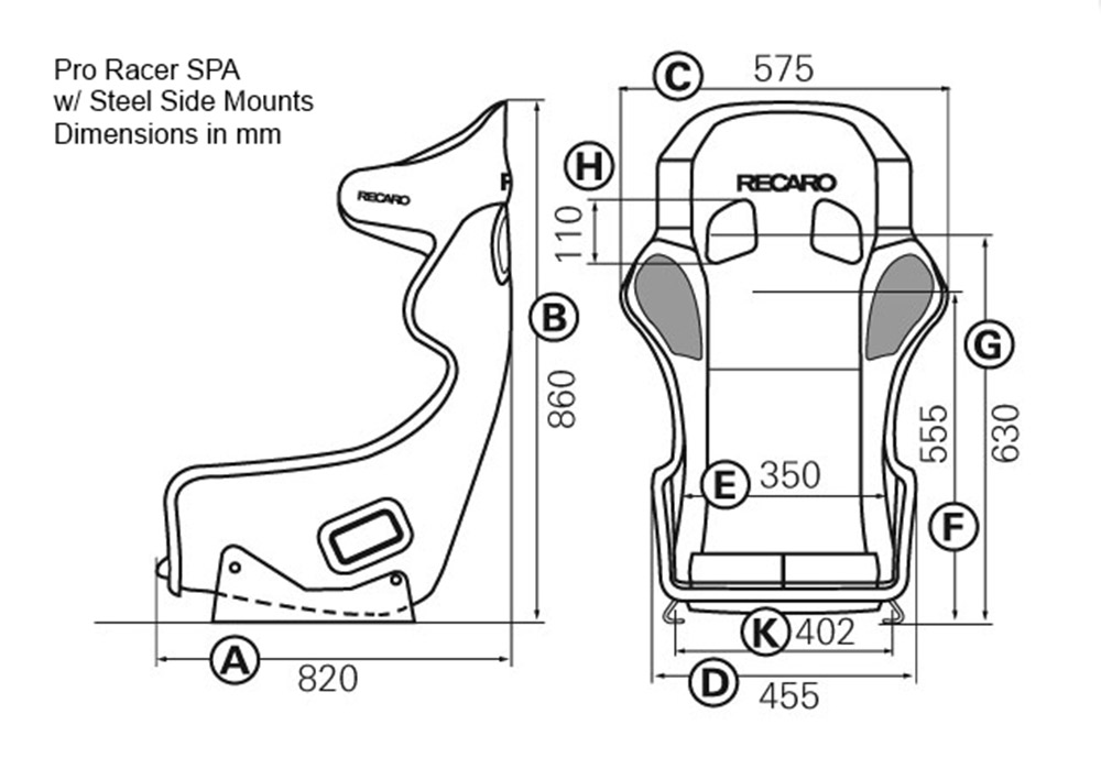 Recaro - Pro Racer HANS Carbon Kevlar Race Seat SWATCH