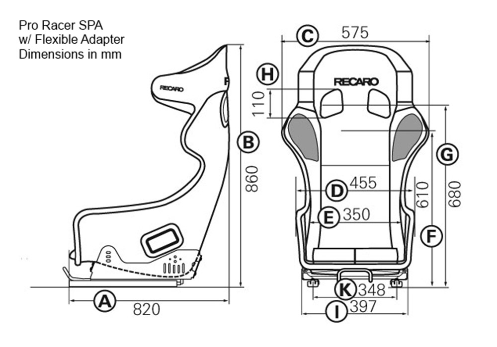 Recaro - Pro Racer HANS Carbon Kevlar Race Seat SWATCH