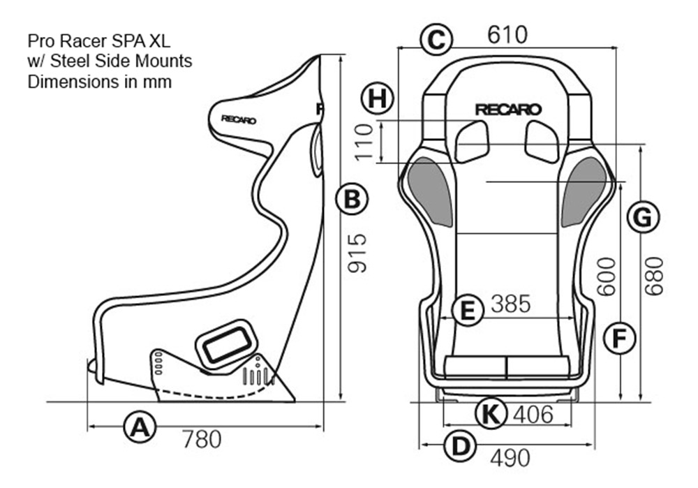 Recaro - Pro Racer XL HANS Carbon Kevlar Race Seat