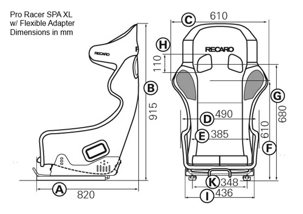 Recaro - Pro Racer XL HANS Carbon Kevlar Race Seat SWATCH