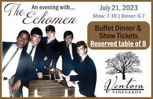 The Echomen (Show plus Dinner Buffet Reserved Table of 8) MAIN