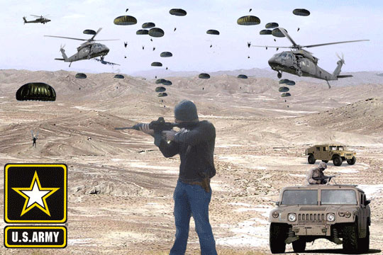 Army 3D Background and Foreground THUMBNAIL